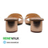 Golden Casual Heel Sandal For Womens 4523